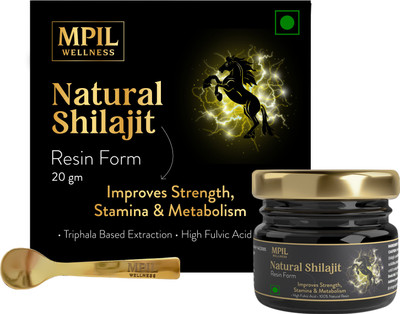 MPIL WELLNESS Natural Shilajit Resin with Fulvic Acid for Strength, and Stamina Boost(20 g)