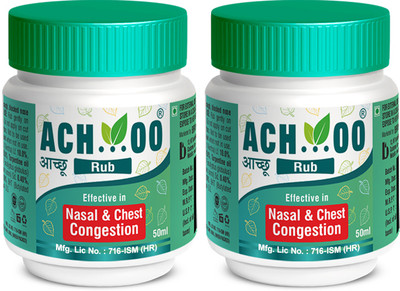 ACH...OO Vaporub Effective in Nasal & chest congestion_50ml (Pack of 2) Gel(2 x 50 g)