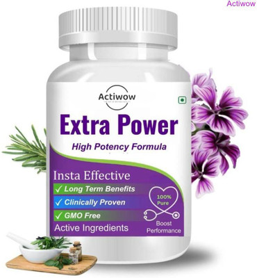 ACTIWOW Extra Power Capsules - Energy That Lasts(30 Capsules)