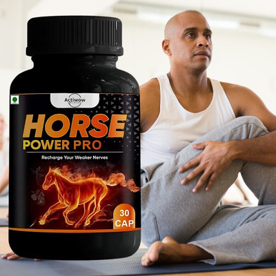 ACTIWOW Natural Horse Power Pro Ayurvadic Energy & stamina booster for man Power ImPro(30 Capsules)