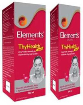 Elements WeIIness Thyhealth Liquid| Ayush Certified(Pack of 2, 400 g)