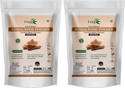 Uswa Ayurvedic Sandalwood Powder (Chandan powder) for Face Pack & Skin Care-(400g)(Pack of 2, 400 g)