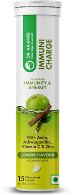 DR. VAIDYA'S Immuni Charge Effervescent, Lemon Flavour, 15 Tablets(15 Tablets)