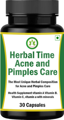 BHARAT HEALTH AYURVEDIC HERBAL TIME ACNE AND PIMPLES CARE CAPSULE(30 Capsules)