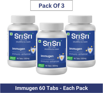 Sri Sri Tattva Immugen ,60 Tabs | 500mg Pack of 3(Pack of 3, 1500)