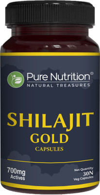 Pure Nutrition Shilajit Gold | Increases Stamina, Strength & Energy Levels(30 Capsules)