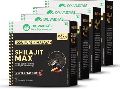 DR. VAIDYA'S ShilajitMax Sachet Pack of 4(Pack of 4, 400 g)