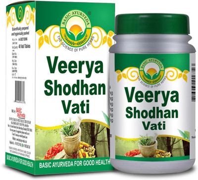 Basic Ayurveda Veerya Shodhan Vati 40 TABLETS (Pack of 2)(40 Tablets)
