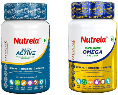 PATANJALI Daily Active Multivitamin and Omega(Pack of 3, 90 Capsules)