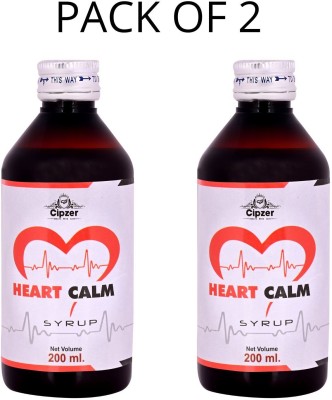 CIPZER Heart Calm Syrup|Beneficial in controlling cholesterol level(Pack of 2)-400 ml(Pack of 2)