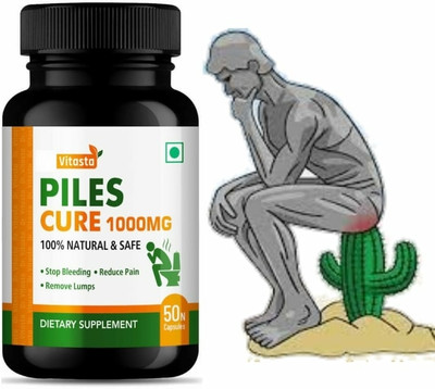VITASTA Piles cure,Ayurvedic for Fast relief from Bavasir,Bleeding,Non-bleeding Piles(30 Capsules)