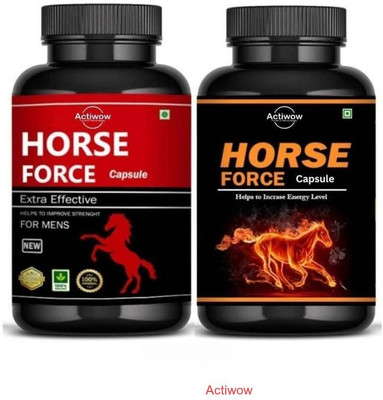 ACTIWOW Horse Force Capsule Combo Forceful Herbal Stamina Support F5E A01(30 Capsules)