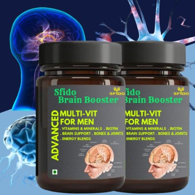 Health Ayurveda Sfido Brain Booster, Brain Tonic & Plus Brain Booster, Capsule, Pack of 2(2 x 15 Capsules)