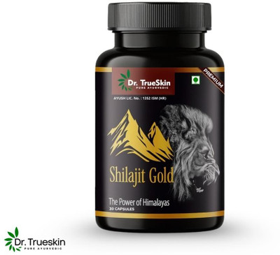 Dr.TrueSkin Shilajit Gold Daily Herbal Energy Vitality 30 Capsules(30 Capsules)