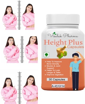 visalak pharma Height Plus-cap-sules Useful to Height Growth Supplement