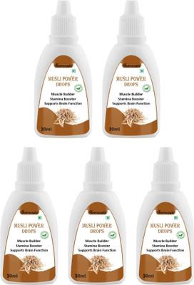 NUTROCOPIA Musli Powder Drop for Vitality & Performance Strength & Stamina Booster (5x30ML)(Pack of 5, 150 ml)