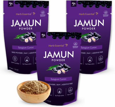 Herb Essential Jamun Powder For Digestion & Diabetes 50g(Pack of 3, 150 g)