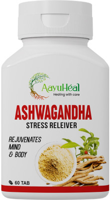 AAYUHEAL Ashwagandha Extract Tab (Reduces stress & Restore strength)(60 Tablets)