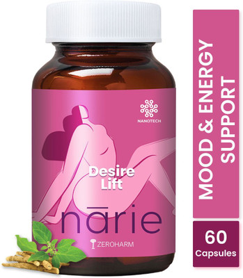 ZEROHARM Narie Desire Lift with Maca Root for Mood, Energy,Confidence & Hormonal Balance(60 Capsules)