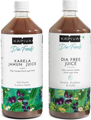 Kapiva Dia Free Juice & Karela Jamun Juice | Blood Sugar Control Combo