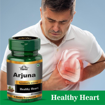 CIPZER Arjuna Capsule Promotes arterial blood flow & healthy heart functioning(60 Caps)(60 Capsules)
