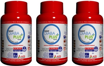 DEEMARK Diaba Plus for manage Diabetes Ayurvedic Medicine (3 Packs, 180 Tablets Each)(Pack of 3)