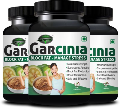 Sabates Garcinia Supplement For Manages Extra Weight Fat Burner For Men Women(Pack of 3)