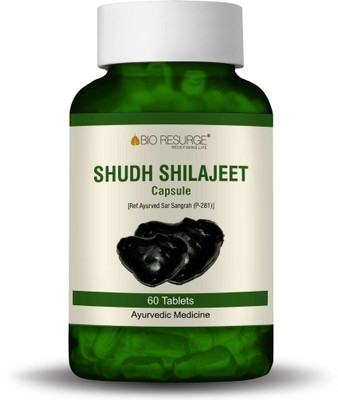 Bio Resurge Ayurvedic Shilajit | Increase Stamina support for men | 400mg(60 Tablets)