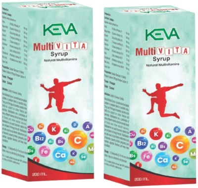 KEVA Multi Vita Syrup for Multivitamin for Immunity Energy Power (Pack Of 2 X 200ml)(Pack of 2)