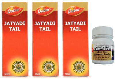 Dabur Jatyadi Tail For skin inflammatio With Leaf Rhumawat 30 Tab(Pack of 4, 150 ml)