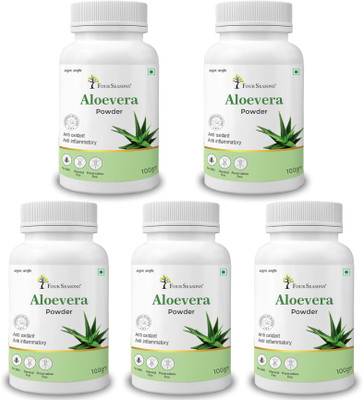 Four Seasons AloeVera Powder Improve Skin & Hair Health | Natural Hair Pack(Pack of 5, 500 g)