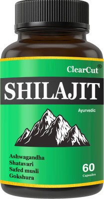 Clearcut SHILAJIT Gold power Ashwagandha shatavari safed musli Ayurvedic capsule 60