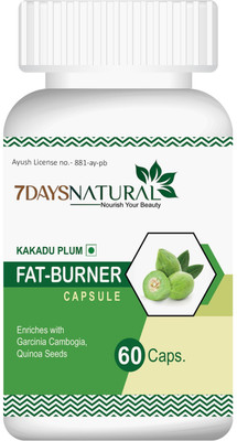 7 DAYS NATURAL Kakadu Fat Burner Capsules–Natural Slimming & Fat Burn Support- Antioxidant Rich(60 Capsules)