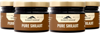 Rasayanam Pure Himalayan Shilajit/Shilajeet Resin |From Gilgit Mountains(Pack of 4, 80 g)