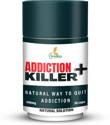 grinbizz Addiction Killer Plus Capsule For Quit Alcohol/Smoking/Sharab Mukti Dawa(30 Capsules)