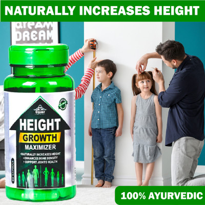 CIPZER Height Growth Maximizer 60 Capsule| Grow Height Naturally & Bone Density(60 Capsules)