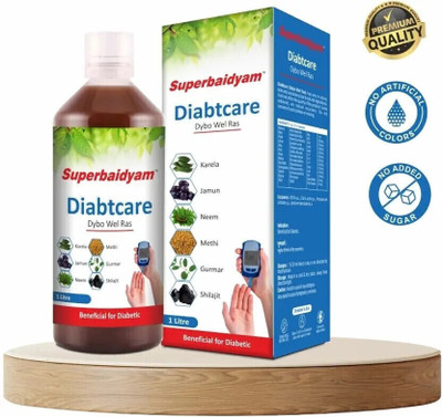 Superbaidyam Diabtcare Juice 1000ml with goodness of Neem,Karela,Jamun & 10 More Herbs(1000 ml)