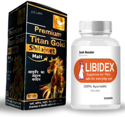 US Labs Libidex Capsule Men with Powerfull Himalayan Shilajit Malt 400GM(Pack of 2, 30 Capsules, 400 Capsules)