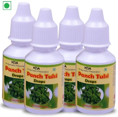 KEVA Panch Tulsi Drops Natural Immunity Booster with Goodness of Five Types of Tulsi(Pack of 4)