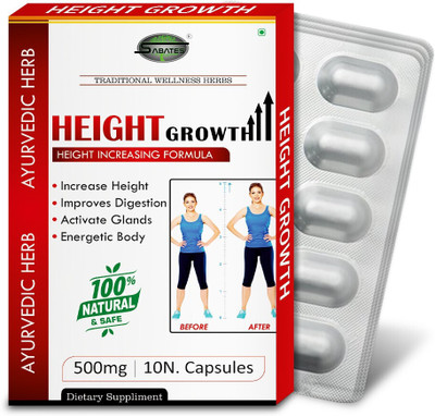 Sabates Hight Growth | Herbal Supplement For Length of Bones Maximize Inches(Pack of 4, 40 Tablets)