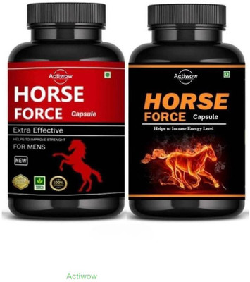 ACTIWOW Horse Force Capsule Combo Feel Refreshed & Energized Daily D39FF D04(30 Capsules)