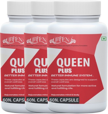 IBFEN Queen Plus Immunity Power Women Medicine ' For Energy Production ' No Stress(Pack of 3)