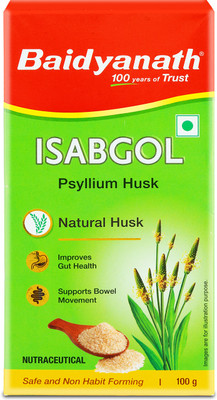 Baidyanath Isabgol Psyllium Husk -100gm | Healthy Digestive Tract, Relief from Constipation(100 ml)