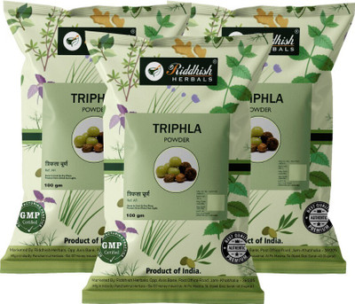 Riddhish HERBALS Triphala Powder | Triphala Churna | Pack of 3 | Each of 100gm(Pack of 3, 300 g)