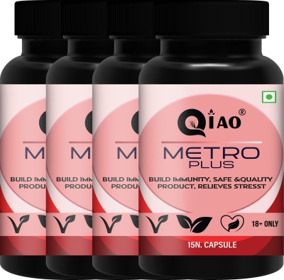 Qiao Metro Plus Health Power Capsule For Men _ Good For Health _ Stress Reliefe(Pack of 4)