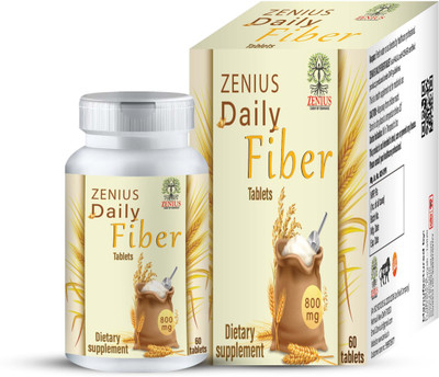 Zenius Daily Fiber Tablets Good Digestion: Cholesterol Control for Overall Well-being(60 Tablets)