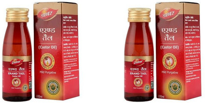 Dabur Erand Oil 100ml For Relief From Constipation(Pack of 2, 200 ml)