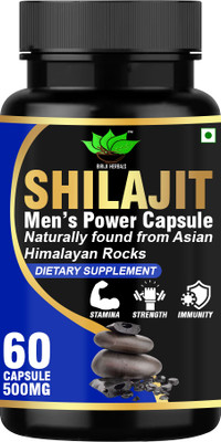 BIRJI HERBALS SHILAJIT MEN'S POWER CAPSULE (60 VEG CAPSULE)(60 Capsules)