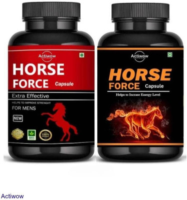 ACTIWOW Horse Force Capsule Combo for Lasting Energy and Vitality VFX82 D04(30 Capsules)