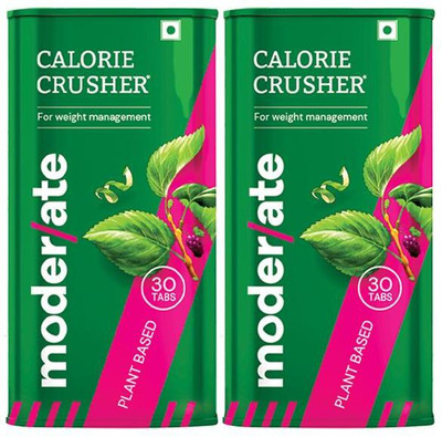 Moderate Calorie Crusher |Ayurvedic Fat Burner & Carb Blocker |Weight Management(Pack of 2, 60 Tablets)